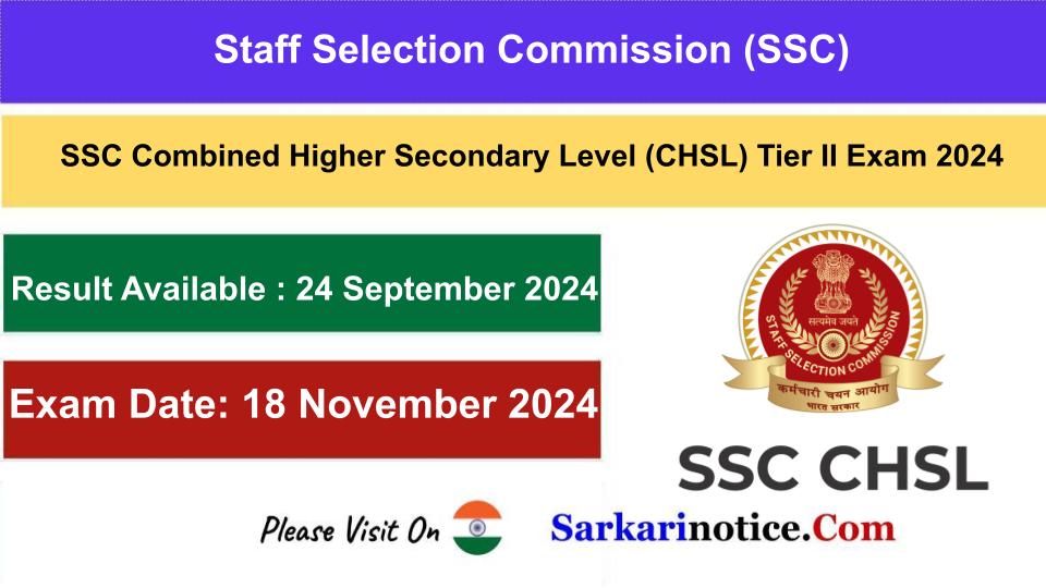 SSC CHSL Tier II Exam Date 2024