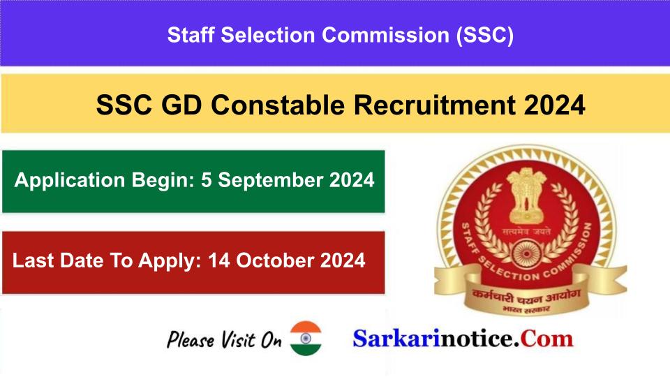 SSC GD Constable Recruitment 2024