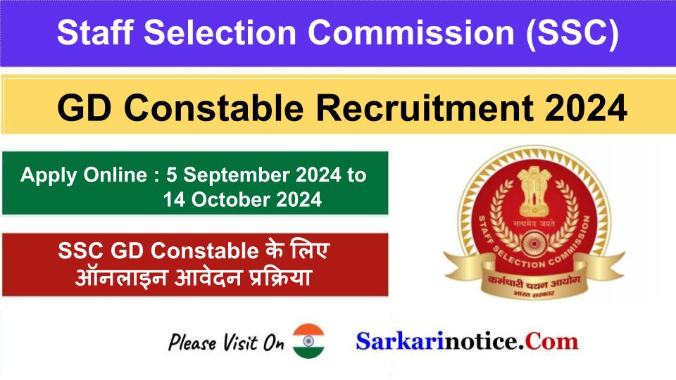 SSC GD Constable Recruitment 2024