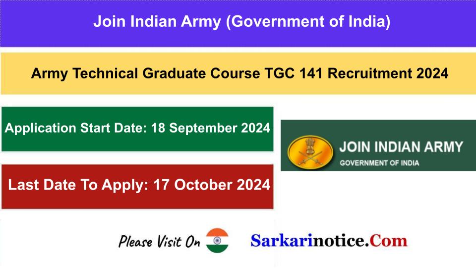 Army TGC 141 Recruitment 2024