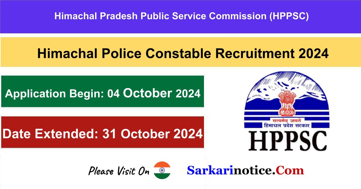 Himachal Police Constable Recruitment 2024