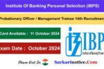 IBPS PO 14th Pre Admit Card 2024