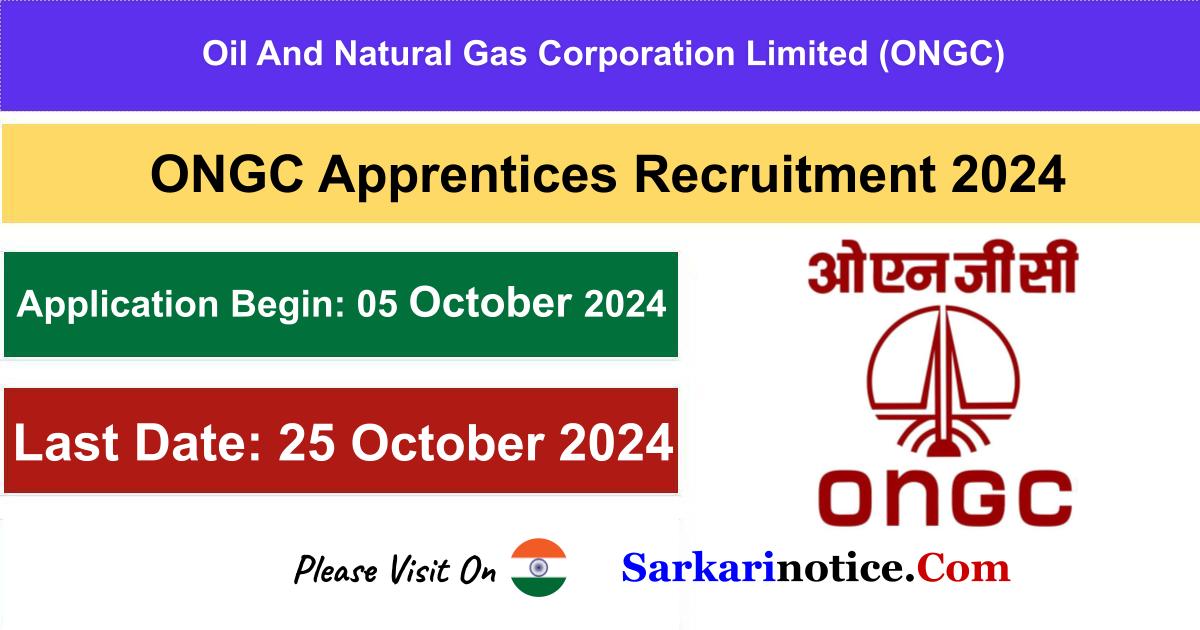 ONGC Apprentices Recruitment 2024