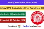 RRB NTPC Graduate Level Post Recruitment 2024 Date Extended (1)