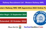 RRC WR Apprentice 2024 Online Form