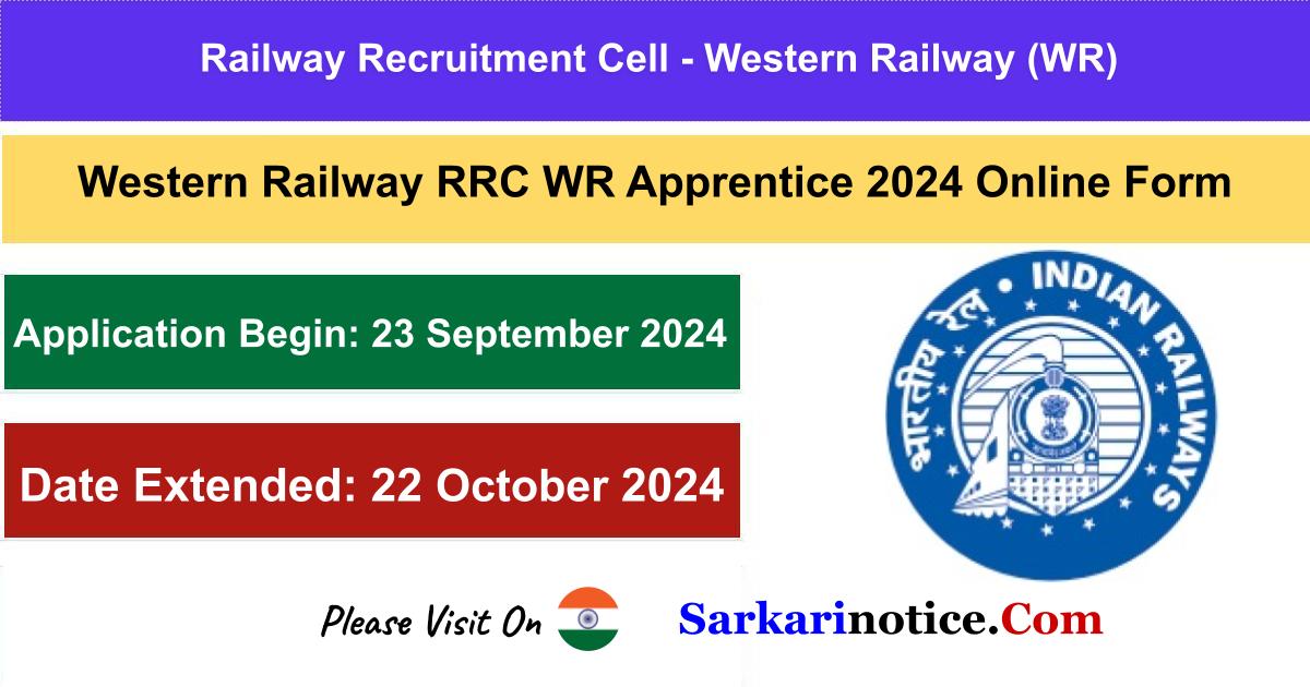 RRC WR Apprentice 2024 Online Form