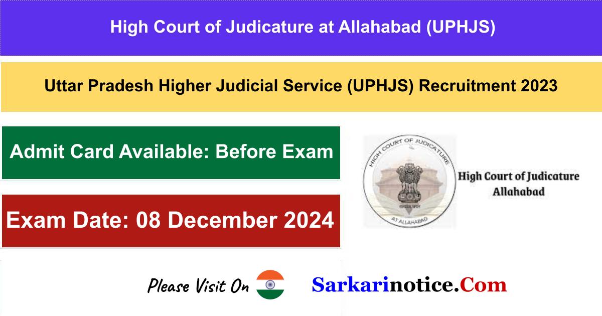 Allahabad High Court HJS Exam 2024 Admit Card