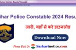 Bihar Police Constable 2024 Result