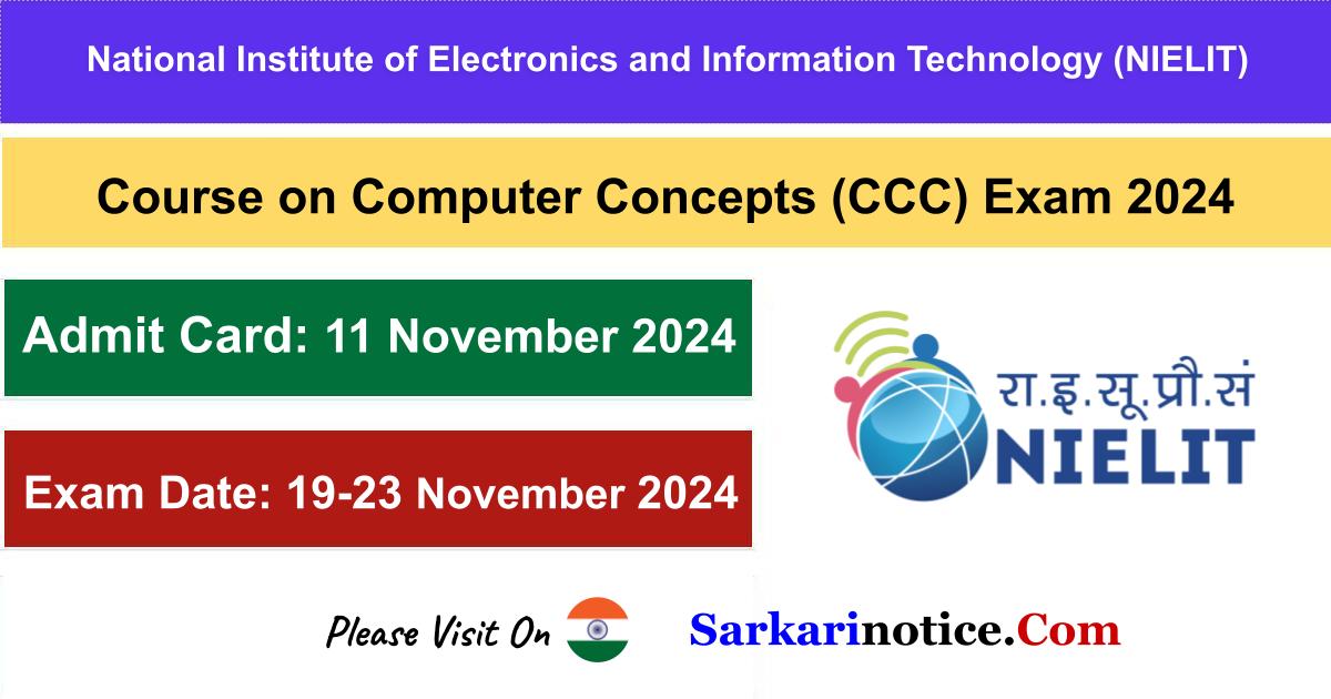 CCC Exam 2024 Admit Card