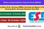 MPESB Post BSc Nursing _ MSc Nursing Admit Card 2024