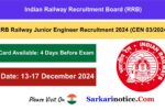 RRB JE Recruitment 2024 Admit Card