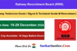 RRB Technician Recruitment 2024