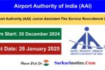 AAI Junior Assistant Fire Service Online Form 2025