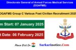 DGAFMS Group C Various Post Recruitment 2025