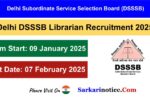 DSSSB Librarian Recruitment 2025