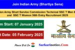 Indian Army SSC Technical Recruitment 2025 Online Form