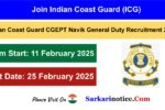 Indian Coast Guard Navik GD Recruitment 2025