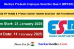 MP ESB MP Middle & Primary School Teacher Selection Test Recruitment 2024