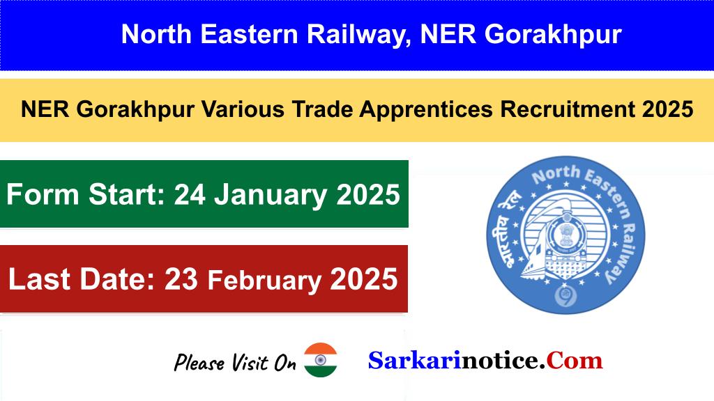 NER Gorakhpur Apprentices Recruitment 2025