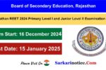 Rajasthan REET 2024 Online Form