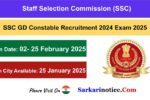 SSC GD Constable 2025 Exam