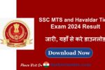 SSC MTS and Havaldar Exam 2024 Result