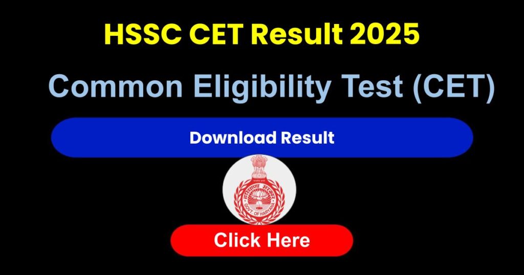 HSSC CET Result 2025